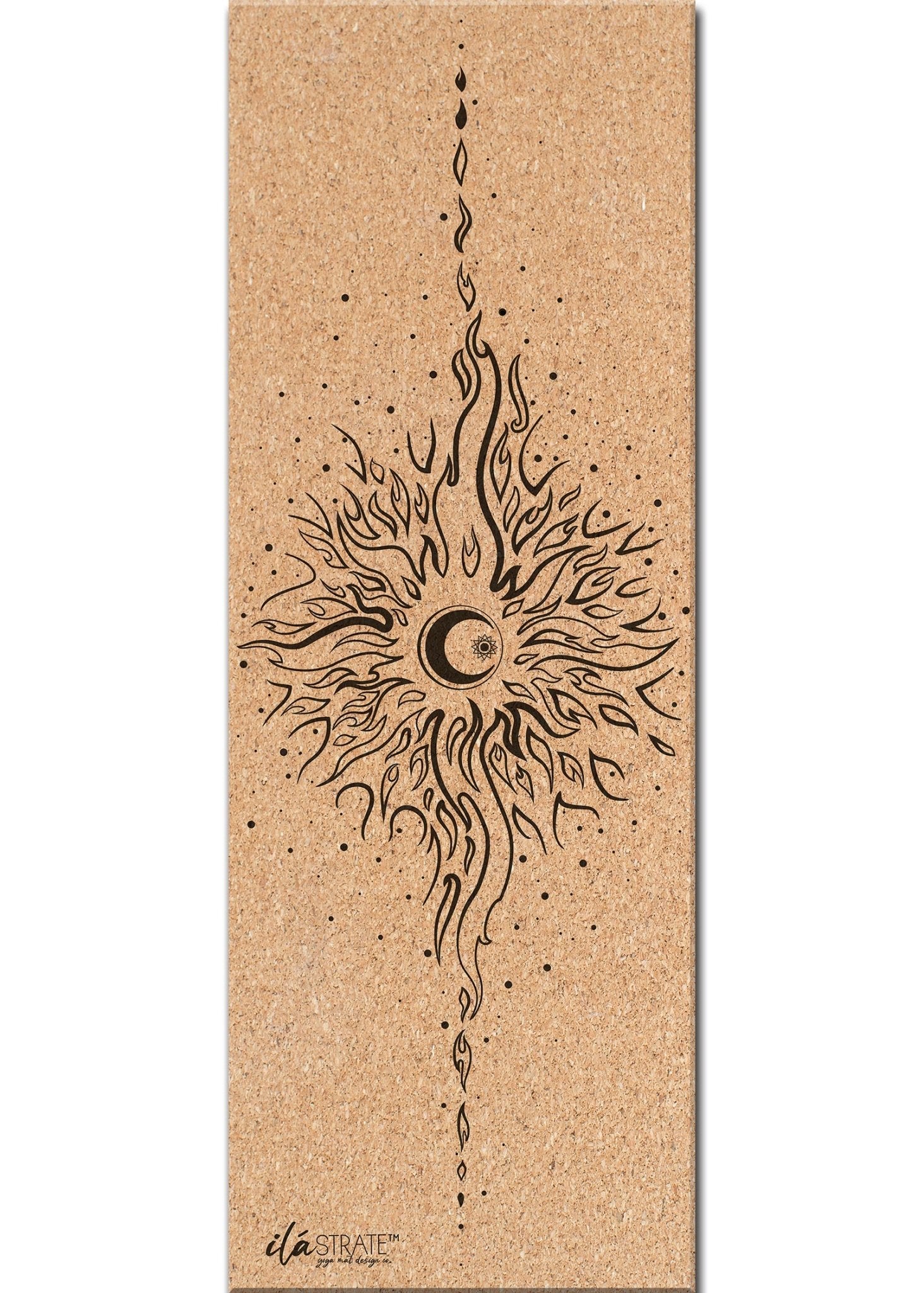 Celestial WANDERER Cork Yoga Mat - Yoga Mat - Hand Painted - ilāSTRATE™ - 