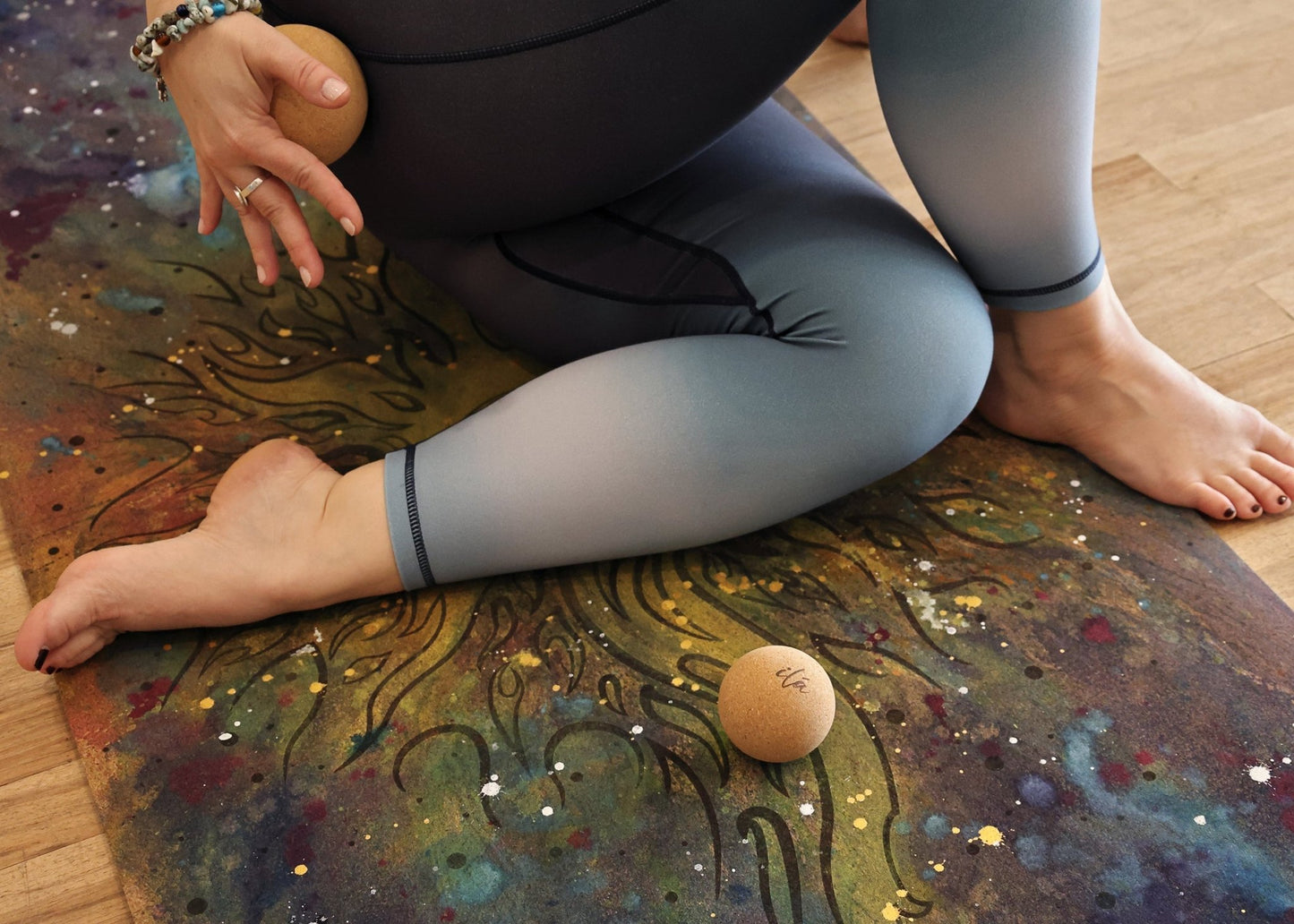 Cork Yoga Ball for Massage - Yoga Prop - ilāSTRATE™ - 