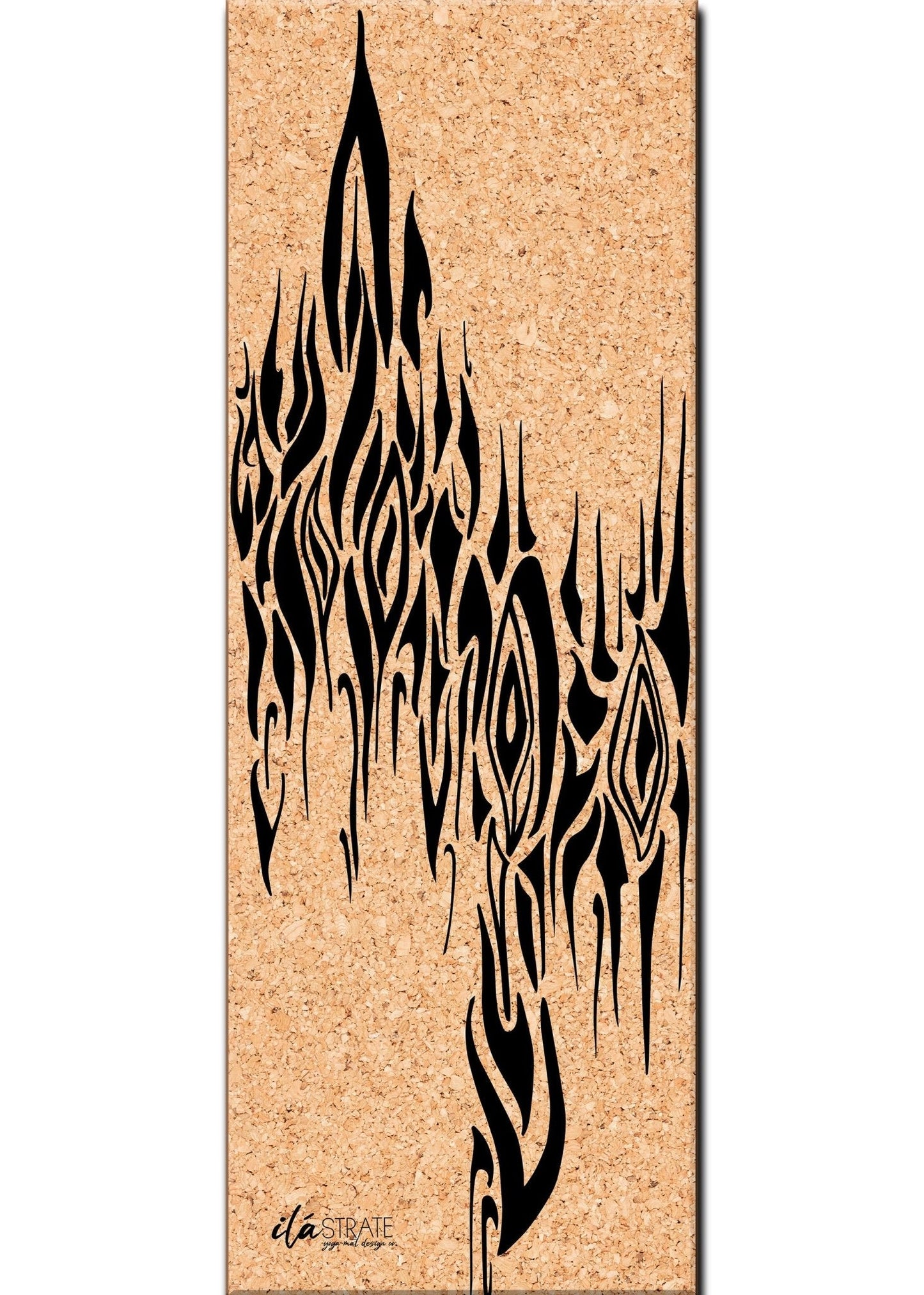 Soul Fire Cork Yoga Mat - Yoga Mat - Hand Painted - ilāSTRATE™ - 