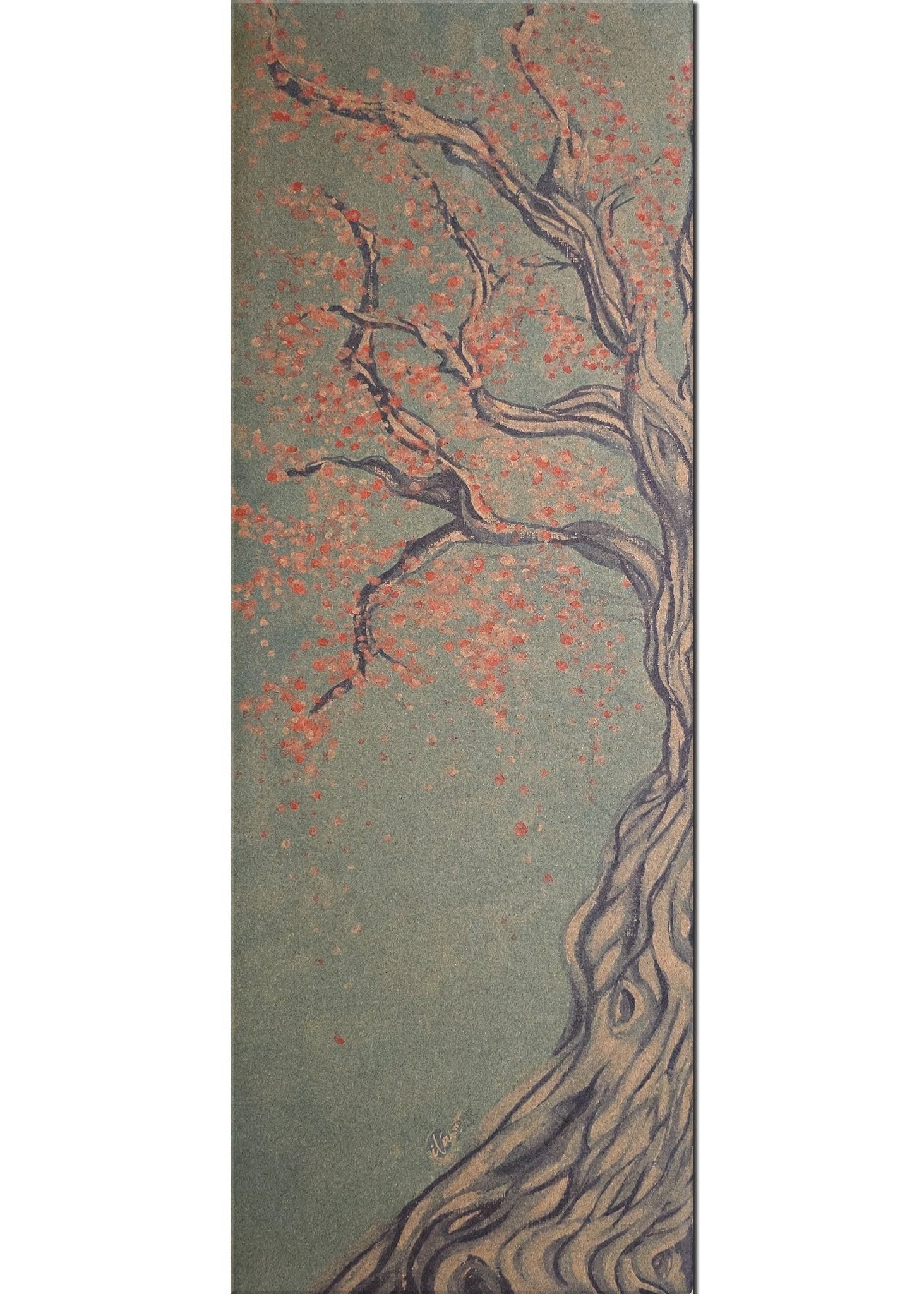 Tree Pose Cork Yoga Mat - Yoga Mat - Hand Painted - ilāSTRATE™ - 