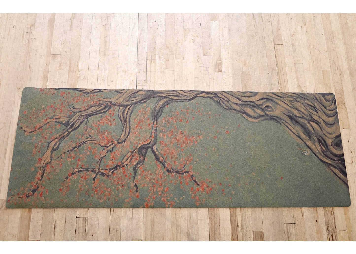 Tree Pose WANDERER Cork Yoga Mat - Yoga Mat - Hand Painted - ilāSTRATE™ - 